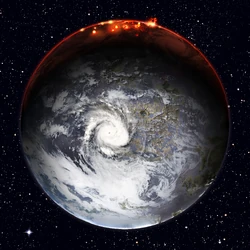 Arkhona widziana z kosmosu.