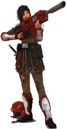 Gwardzistka severańska z wyposażeniem