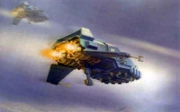 Land Speeder model Tempest podczas zwiadu.