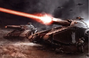 Karonada Volkite na wieży super-ciężkiego czołgu Glaive