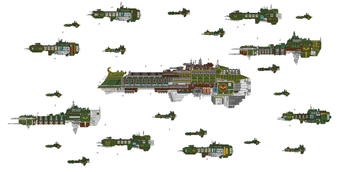 Pict capture of the assembled Hartlords Fleet