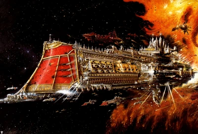 Dawnbreaker in battle during the Sabat Worlds Crusade.