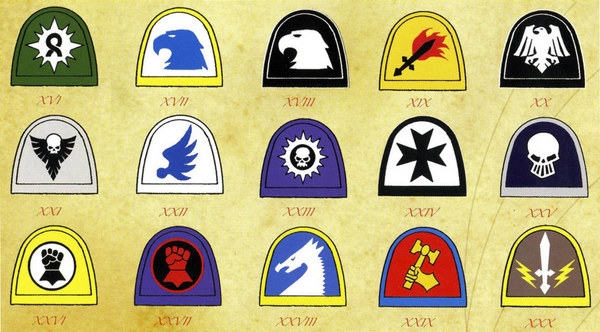 warhammer 40k space marine chapter symbols