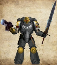 Bolts of Dorn Primaris Intercessor of the 4th Company, 6th Battleline Squad.