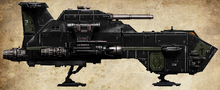 Onyx Executioners Thunderhawk assigned to the 5th Company ("Kins of Fire").