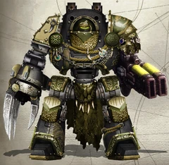 Venerable Dreadnought PP.png (8.78 MB) Koshogumi (Lieutenant) Khul-Yi Gokato The Ironhide, Eyes Of The Swamp, Caged Beasts Of Vengeance, Obsolete Stonetooth, Honoured Venerable Dreadnought of the Phantom Prophets, interred in a relic Contemptor Pattern Dreadnought, being the only dreadnought who's currently still alive in the 41st Millennium.