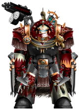 A veteran wearing one of the three remaining Triarii Terminator Armour