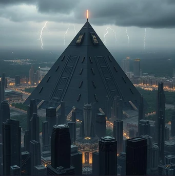 The Promethic Edifice dominating Promevesta's skyline.