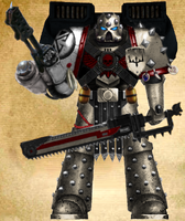 One of the Harbingers of the Lightning Wraiths, distinguished by his unique loadout. The black ring around the squad symbol indicates that he is a Cavus.