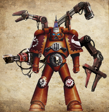 A Techmarine of the Castigators Space Marine Chapter.