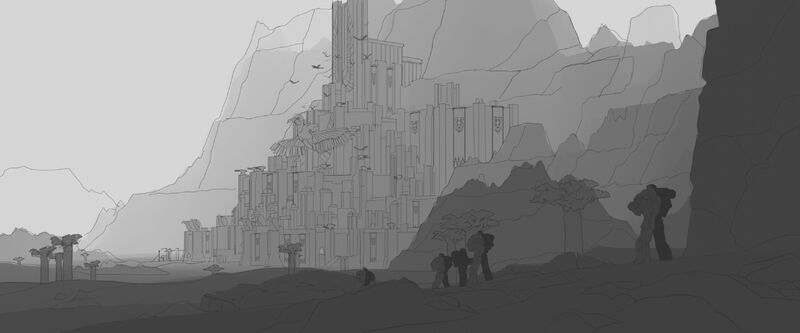 Pict-capture of a demi-squad patrolling the grounds of the Aasvogels' fortress-monastery, Carrion Citadel, on Aasarikaan.