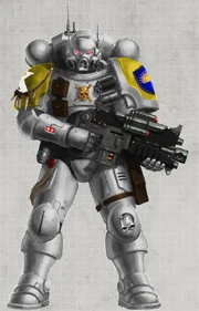 Vanguard Infiltrator Abranian of the 10th Company. Freshly ascended from neophyte.