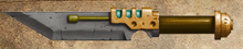 His power Knife when in the carapace armor
