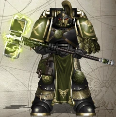 PP Vanguard Veteran .png (8.44 MB) Bo'jakl Okatsi, Phantom Prophets Sentotan (Vanguard Veteran) Assigned To The 1st Clan Of The 8th Saikyou Keshan (Veteran Squad), armed With the Chapter's Thunder Hammer Pattern and a Bolt Pistol.