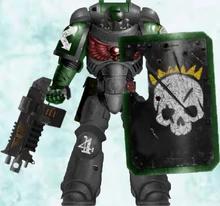 Mordekaisers Primaris Breacher Arlach of 4th Squad, 4th Company.