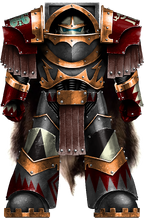 Veteran Astartes in relic Cataphractii Terminator Armour