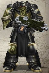 Battleline shamed PP marine.png (4.62 MB) Jilk Bu'cor, Tempest Blade, Senjō (Battle-Brother) of the Phantom Prophets. Assigned to 4th Clan ("Generals of the Horizon"), 8th Senjōsha Keshan (Battleline Squad). Note: the scarf of scales wrapped around the marine is a tradition within the Phantom Prophets, those who have failed their way of honour will don a scarf scale to keep them "silenced" until their redemption commences.