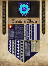 Legio Astros Princeps Honour Banner of the Warlord-class Titan Arbiter's Doom.
