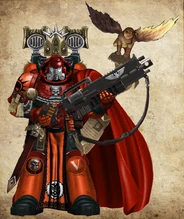 Sons of Praetoria Captain Gerland Damocles, commander of the 5th Company and Master of the Marches.