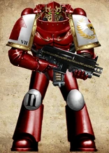 Knights of Sanguinius Sergeant of the 2nd Company, 7th Battleline Squad.