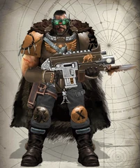 Mastodons Emberborn (Neophyte) of the of the 10th Tribe, 7th War Band (Scout Squad).