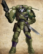 Anagar Gal, Lieutenant of the Brotherhood of the Sudden Storm. Seen wearing the Orkbane Plate