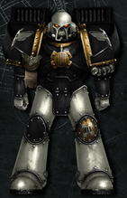 Máchimos Caylon, an assault marine of the second band's third squad.