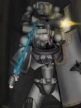 A pair of breachers working in tandem during a space hulk cleansing.