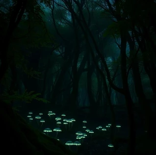 A section of dense forest on Vestacar.