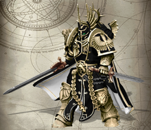 Marius Kyron, Knight-Commander (Chapter Master) of the Ebon Knights Chapter.