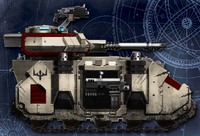 Predator Annihilator Danse Macabre of the Lightning Wraiths. This vehicle is one of many Niveran Pattern Predators within the Chapter, which can be easily singled out from a Mars Pattern Predator by the turret being positioned further back to compensate for the reinforced frontal armor.