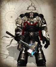 Warleader Malak Vetala, commander of the Chapter's elite 1st Pride