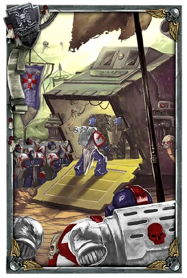 A Templars Moline Preceptor-Brother departs for the Long Watch with the Deathwatch (ca. M41).