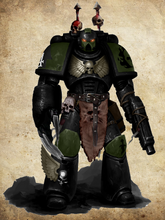 Onyx Executioners Executioner-Sergeant Crota of the 5th Company ("Kins of Fire"), 4th Battleline Squad.