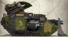 PP Siege tank.png (4.87 MB) Embermaw, A Land Raider Ares Tank with attachments of armament such as the additonal Missiles Multi-Launcher. Attached to 8th Clan with alongside its Land Raider tanks for artillery barrage.