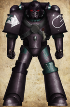 Brother-Sergeant Hassan Adamir of the 6th Company. After surviving the opening of the Great Rift, Adamir was found by the Stone Hearts Chapter, questioned by its Chaplaincy, and returned to the Starborn Giants with a set of Mark IV Maximus power armor.
