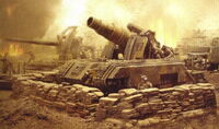 An Artillery Regiment's guns stands at-the-ready