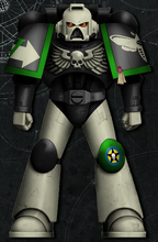 Máchimos Le'naera, a Caetrati (Battleline Marine) of the fourth band's fifth squad.