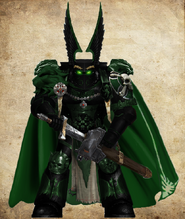 Grand Master Gauvain, lord and master of the Seekers of Penitence Chapter, wearing the traditional livery of his office. He is the Chapter's supreme authority and the supreme master of the Chapter's Inner Circle.