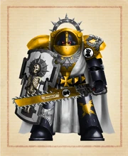 Marshal Hernfried Rodrath, wielding Dorn's Justice, on loan from High Marshal Delen Arkus.