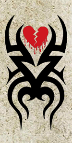 Screaming Heart Glyph Background