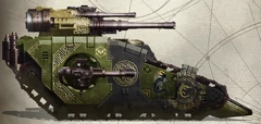 PP Relic Sicaran Tank.png (4.3 MB) Redemptor's Bite, Relic Sicaran Battle Tank Belonging To The Phantom Prophets, Attached To The 1st Clan Note: Rarely deployed in battle as this precious tank has been preserved for campaigns that needed quick and rapid assaults.