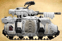 Predator Destructor Salvation's Fist of the Lightning Wraiths. This particular war machine is clad in winter camouflage and the lack of Chapter insignia indicates that it is seconded to either the 8th or 9th Pillar of Wisdom.