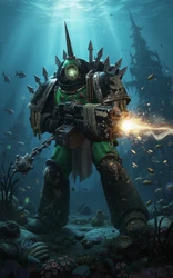 Deep Angels Astartes during a sub-aqueous campaign.