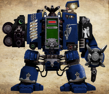 Angels of Repentance Castraferrum Dreadnought, ancient Callai Decus, of the 4th Company ('The Penitent Few').