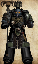 Onyx Executioners Librarian of the 7th Company ("Skewers of the Spawns").