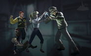 Official render of Barbara fighting the Hookman by Dan Valvo. (Link)