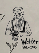 Edith's journal sketch of Walter.