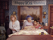 Edie with Dawn and Edith on her 90th birthday.