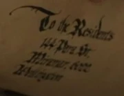 Screenshot of the invite showing the vampires' address.